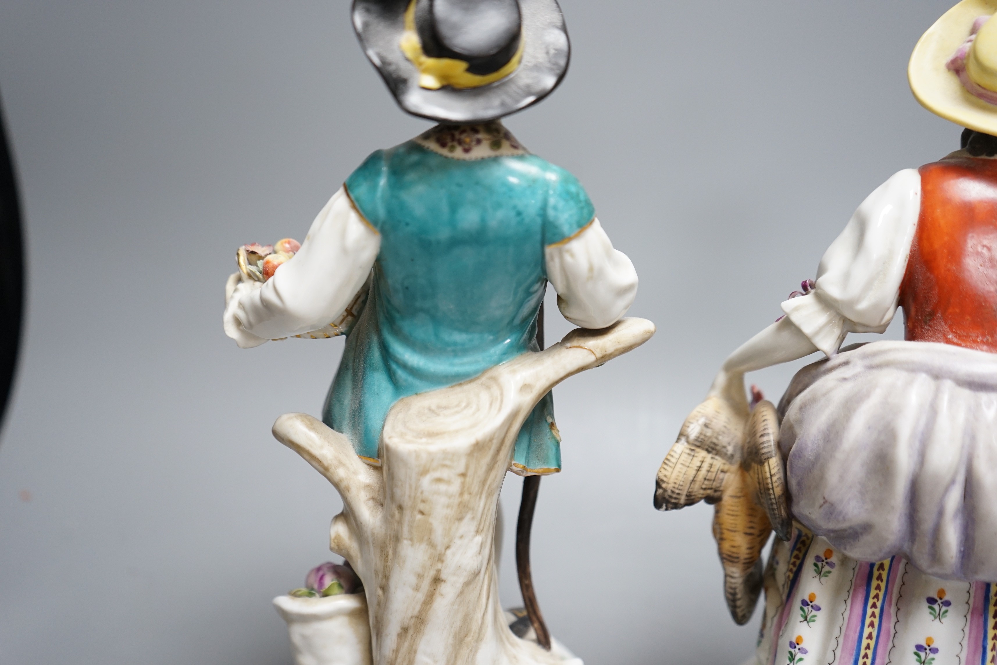 A pair of early 20th century Italian porcelain figures, 29.5cm